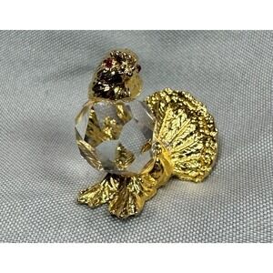 Vintage Swarovski Star Collection Songbird Figurine 66024 Gold Crystal